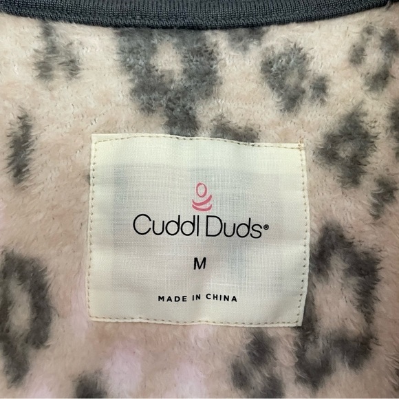 Cuddl Duds Fleece Leopard Cardigan Robe Size M - Picture 6 of 6